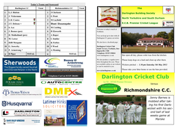 Darlington Cricket Club South Terrace, Feethams, Dar- 11 P