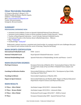 CV Cesar Hernández English