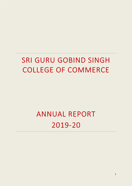 Sri Guru Gobind Singh College of Commerce Annual Report 2019-20