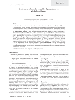 Ossification of Anterior Sacroiliac Ligament and Its Clinical Significance