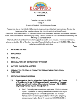 Brantford City Council Agenda Package