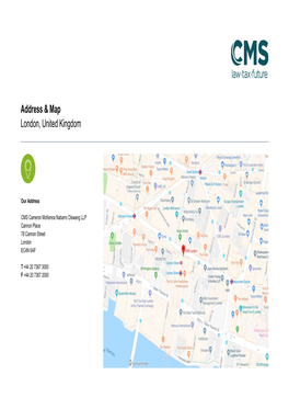 Address & Map London, United Kingdom