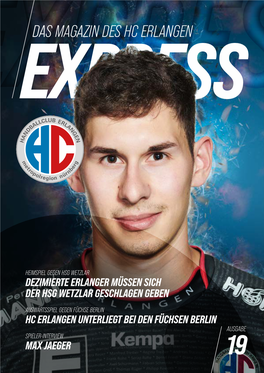 Das Magazin Des Hc Erlangen Express