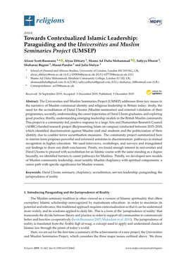 Towards Contextualized Islamic Leadership: Paraguiding and the Universities and Muslim Seminaries Project (UMSEP)