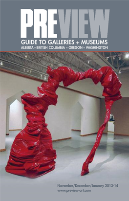 Guide to Galleries + Museums Albert A� I British Columbi a I Orego N I Washington