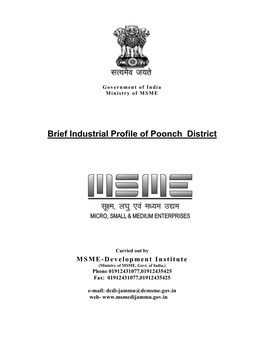 Brief Industrial Profile of Poonch District