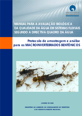 Protocolo De Amostragem E Análise Para Os MACROINVERTEBRADOS BENTÓNICOS