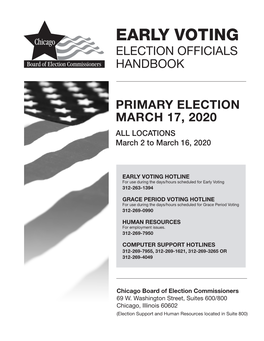 Early Voting Handbook