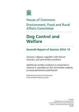 Dog Control and Welfare