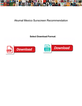 Akumal Mexico Sunscreen Recommendation