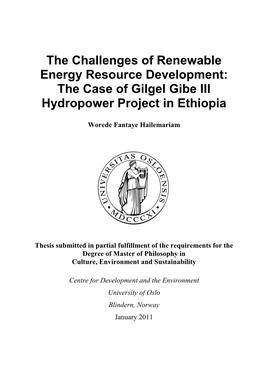 The Challenges and Prospects of Sustainable Energy Development In