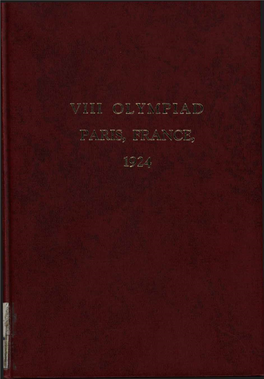 Report on VIII Olympiad Paris, France, 1924