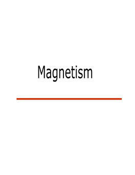 Magnetism Low Frequency Metal / High Frequency Insulator