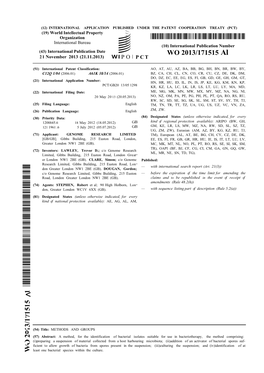 WO 2013/171515 Al 21 November 2013 (21.11.2013) P O P C T