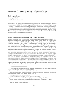 Metabolos: Composing Through a Spectral Scope