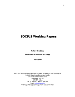 SOCIUS Working Papers