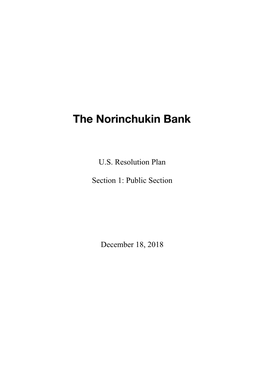 Norinchukin Bank (The “Bank”) Is a Foreign Banking Organization Duly Organized and Existing Under the Laws of Japan