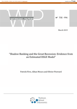 “Shadow Banking and the Great Recession: Evidence from an Estimated DSGE Model”