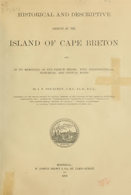 Historical and Descriptive Account of the Island Of