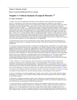 Chapter 1: Critical Analysis of Logical Theories †1