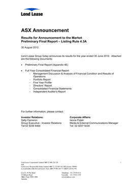 ASX Announcement