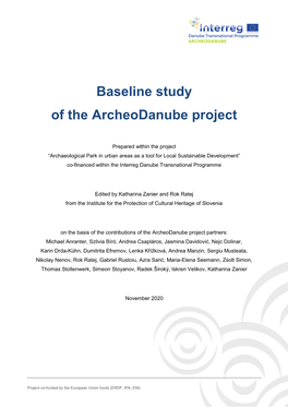 Baseline Study of the Archeodanube Project