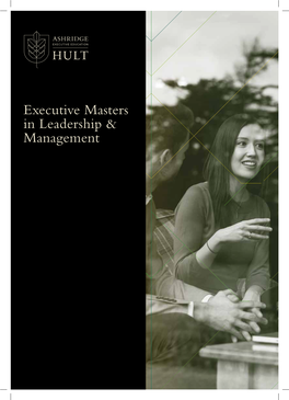 Executive Masters in Leadership & Management