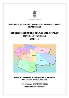 District Disaster Management Plan District - Satara 2017-18