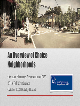 An Overview of Choice Neighborhoods