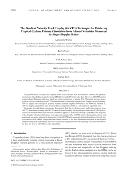 The Gradient Velocity Track Display (Grvtd) Technique for Retrieving Tropical Cyclone Primary Circulation from Aliased Velocities Measured by Single-Doppler Radar