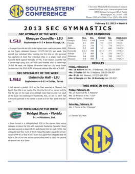 SEC Weekly Report