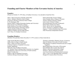 Founding and Charter Members of the Cervantes Society of America