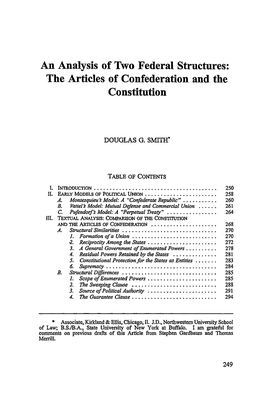 The Articles of Confederation and the Constitution