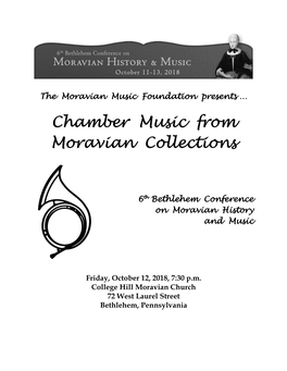 2018 Bethlehem Conference Concert, Chamber Music