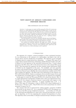 Witt Groups of Abelian Categories and Perverse Sheaves