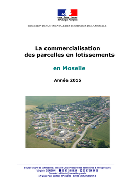 La Commercialisation Des Parcelles En Lotissements En Moselle