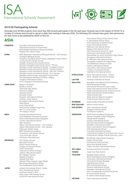 See the List of Participating Schools