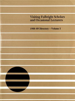 Fulbright Scholars Directory