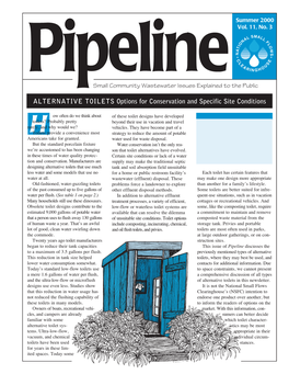 ALTERNATIVE TOILETS Options for Conservation and Specific Site Conditions