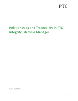 Relationships and Traceability in PTC Integrity Lifecycle Manager