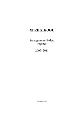 Xi Riigikogu