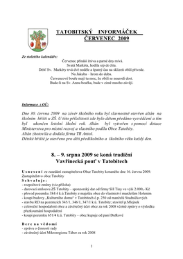 9. Srpna 2009 Se Koná Tradiční Vavřinecká Pouť V Tatobitech