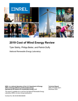 2019 Cost of Wind Energy Review