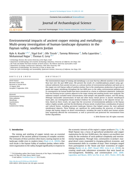 Environmental Impacts of Ancient Copper Mining and Metallurgy: Multi-Proxy Investigation of Human-Landscape Dynamics in the Faynan Valley, Southern Jordan