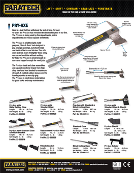 Brochure Pry Axe English