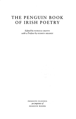 The Penguin Book of Irish Poetry