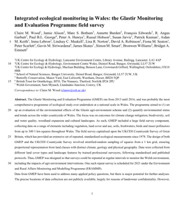 Integrated Ecological Monitoring in Wales: the Glastir Monitoring and Evaluation Programme Field Survey Claire M