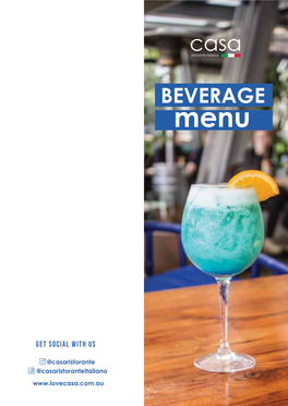 BEVERAGE Menu