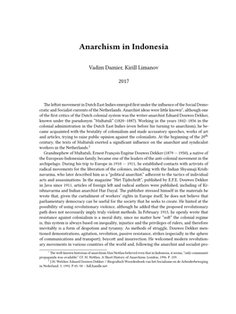 Anarchism in Indonesia