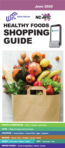 NC WIC Program Shopping Guide English